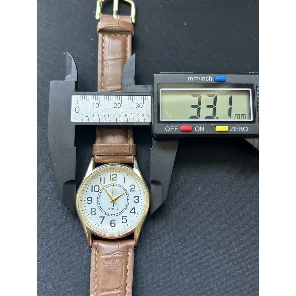 Gold Tone White Dial Easy Read Women’s Quartz Watch